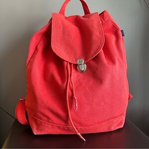 Baggu Coral Drawstring Canvas Backpack
